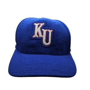 Nike Kansas Jayhawks KU Royal Blue Wool Blend Baseball Cap Hat Adjustable